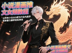 小说漫画推文女频教程，让所有小白从0成为行业内高手，简单暴力兼职轻松挣米-大齐资源站