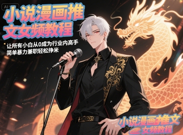 小说漫画推文女频教程，让所有小白从0成为行业内高手，简单暴力兼职轻松挣米-大齐资源站