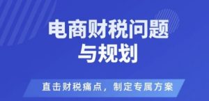 电商企业财税风险与规避,直击财税痛点,制定专属方案-大齐资源站