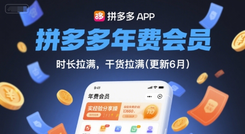 拼多多年费会员，实经验分享操，时长拉满，干货拉满(更新8月)-大齐资源站