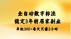 全自动数字标注,稳定3年的蓝海项目,居家也能矩阵开干的副业,单机日入3张+【揭秘】-大齐资源站