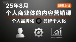 个人商业体的内容营销课25年8月，个人品牌化，品牌个人化，自媒体ip内容营销策略-大齐资源站