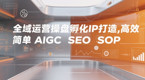 全域运营操盘孵化IP打造，高效 简单 AIGC SEO SOP-大齐资源站