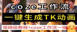 coze工作流一键生成TK动画，保姆级教程+coze工作流一键生成-大齐资源站