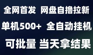 2025最新九月网盘自撸拉新，全自动运行，解放双手，日入5张+，小白可玩，批量操作【揭秘】-大齐资源站