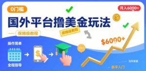 国外平台撸美金玩法，操作简单，0门槛，当月搞了6k+，保姆级教程【揭秘】-大齐资源站