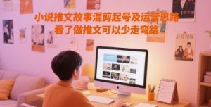 小说推文故事混剪起号及运营思路，看了做推文可以少走弯路-大齐资源站