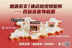 烟酒茶实体店短视频矩阵百倍获客导航图-大齐资源站