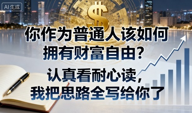 付费文章：你作为普通人该如何拥有财富自由？认真看耐心读，我把思路全写给你了-大齐资源站