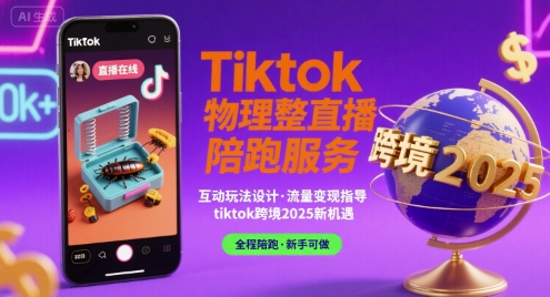 Tiktok物理整蛊直播陪跑服务-tiktok跨境2025-大齐资源站