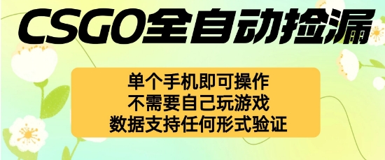 自动挂G捡漏，不用自己挂G不用玩游戏，一个手机即可操作，新手小白轻松月入1W+【揭秘】-大齐资源站