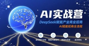AI实战营:DeepSeek赋能产业商业招商,AI赋能招商全流程-大齐资源站