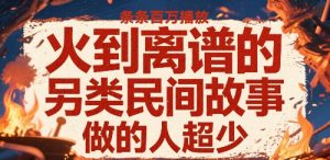 火到离谱的另类民间故事，条条百W播放，做的人超少-大齐资源站
