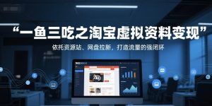 一鱼三吃之淘宝虚拟资料变现，依托资源站、网盘拉新，打造流量的强闭环-大齐资源站