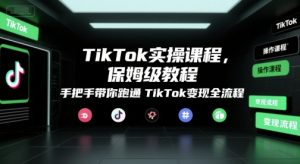 TikTok实操课程，保姆级教程，手把手带你跑通TikTok变现全流程-大齐资源站