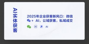 AI实体获客，2025年企业获客新风口：微信+ AI，公域获客，私域成交-大齐资源站