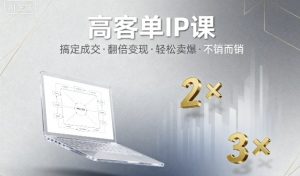 高客单IP课，搞定成交，搞定高客单IP，翻倍变现，轻松卖爆，不销而销-大齐资源站