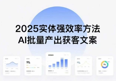 实体强效率方法：AI批量产出获客文案，2025年普通人拥抱AI，实现实体创收-大齐资源站