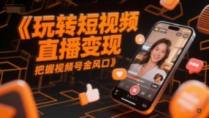 玩转短视频直播变现，把握视频号金风口-大齐资源站