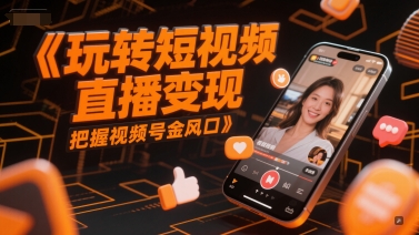 玩转短视频直播变现，把握视频号金风口-大齐资源站