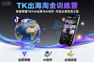 TK出海淘金训练营,助你快速掌握TikTok运营与AI创作,开启出海变现之路-大齐资源站