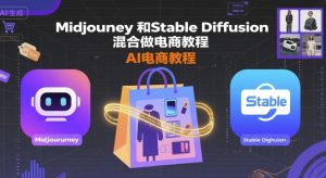 Midjourney和Stable Diffusion混合做电商教程-ai电商教程-大齐资源站
