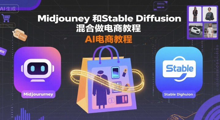 Midjourney和Stable Diffusion混合做电商教程-ai电商教程-大齐资源站