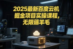2025最新百度云机掘金项目实操课程单窗口保底5-10元月收益单窗口150+【揭秘】-大齐资源站