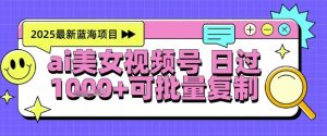 视频号AI美女跳舞暴力起号玩法，日入1k+，全程软件操作，小白也能玩的项目-大齐资源站