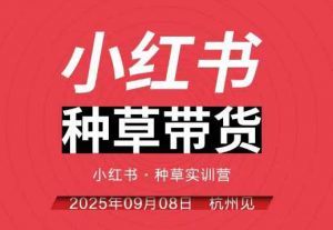 小红书种草带货实训营9月8日杭州线下课，全程录音+字幕，全网唯一小红书实战营-大齐资源站