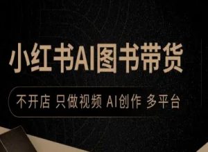 小红书AI图书带货，不开店，只做视频，AI创作，多平台-大齐资源站