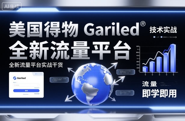 美国得物Gariled技术实战，全新流量平台​实战干货，即学即用-大齐资源站