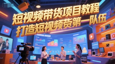 短视频带货项目教程，打造短视频带货第一队伍-大齐资源站