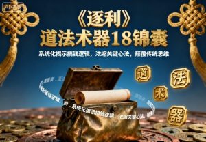 《逐利》道法术器18锦囊,系统化揭示搞钱逻辑,浓缩关键心法,颠覆传统思维-大齐资源站