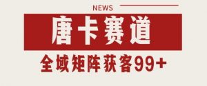 小红书某音唐卡赛道引流获客 自热矩阵日引200+【揭秘】-大齐资源站