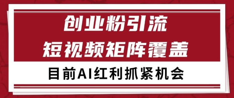 小红书某音创业赛道引流获客 自热矩阵日引200+【揭秘】-大齐资源站