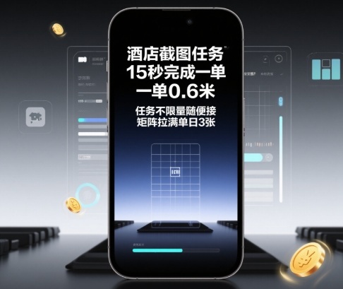 酒店截图任务，15秒完成一单，一单0.6米，任务不限量随便接，矩阵拉满单日3张【揭秘】-大齐资源站