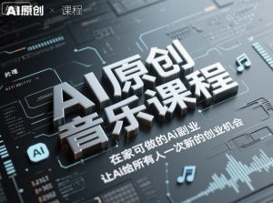 AI原创音乐课程，在家可做的Ai副业，让Ai给所有人一次新的创业机会-大齐资源站
