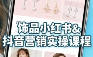 抖音+小红书饰品卖货:货源、开店、内容全教会,让新手快速掌握饰品线上营销全流程,轻松开启变现路-大齐资源站
