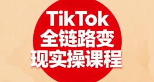 TikTok全链路变现实操课程，全方位助力学员掌握TK变现技能-大齐资源站