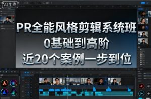 PR全能风格剪辑系统班，0基础到高阶，近20个案例一步到位-大齐资源站