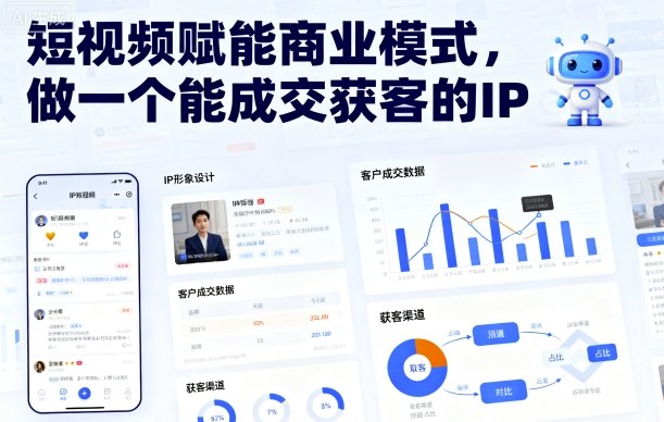 短视频赋能商业模式，做一个能成交获客的IP-大齐资源站