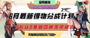 6月份最新得物创作者分成计划2.0玩法,0粉丝0基础四种模式变现,从隐蔽渠道无脑搬运,日入2张-大齐资源站