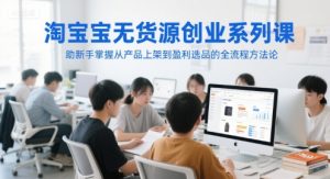 淘宝无货源创业系列课，助新手掌握从产品上架到盈利选品的全流程方法论-大齐资源站