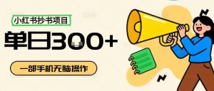 小红书抄书项目，无脑操作，一天3张-大齐资源站