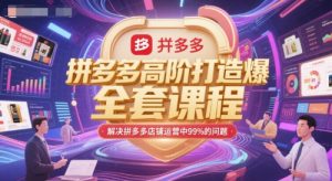 拼多多高阶打造爆款全套课程，解决拼多多店铺运营中99%的问题-大齐资源站