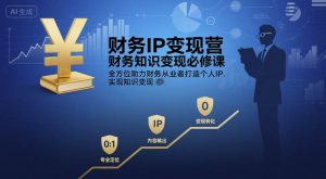 财务IP变现营,财务知识变现必修课,全方位助力财务从业者打造个人IP,实现知识变现-大齐资源站
