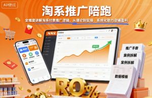 淘系推广陪跑,全维度讲解淘系付费推广逻辑,从理论到实操,系统化助力店铺盈利-大齐资源站