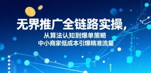 无界推广全链路实操,从算法认知到爆单策略,中小商家低成本引爆精准流量-大齐资源站