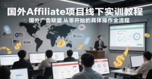 国外Affiliate项目线下实训教程，国外广告联盟从零开始的具体操作全流程-大齐资源站